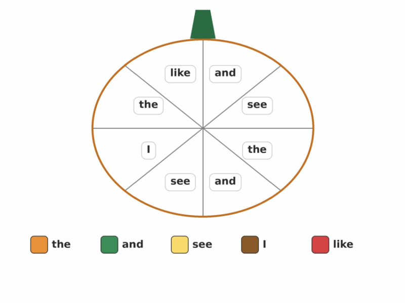 Thanksgiving Color by Sight Word