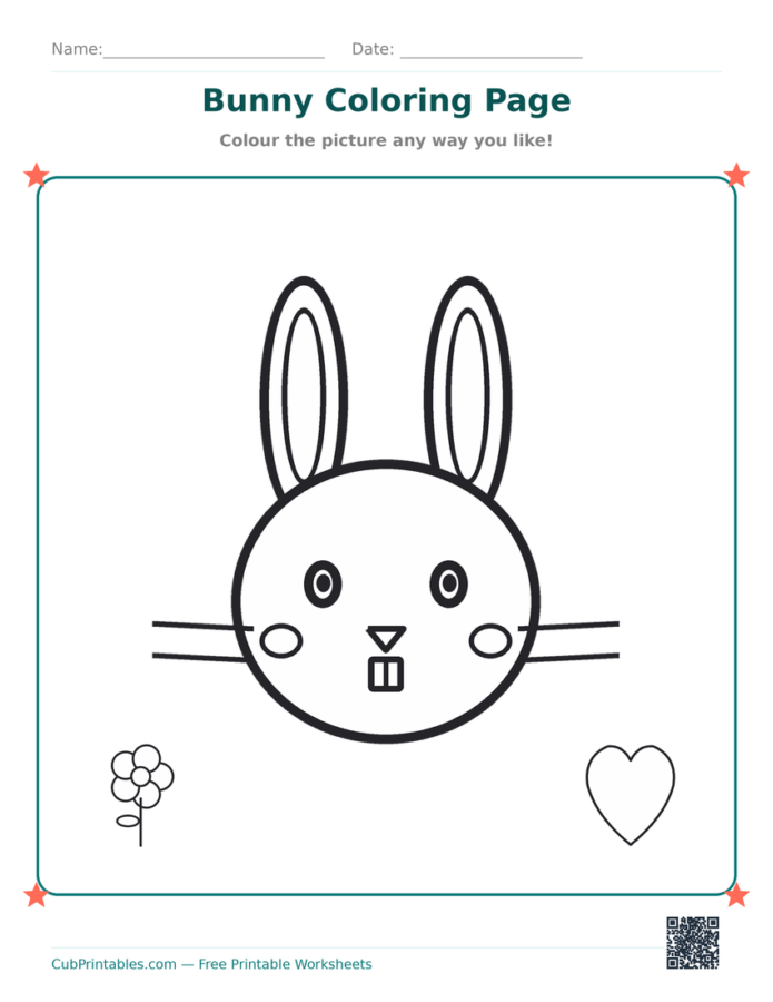 Bunny Coloring Page