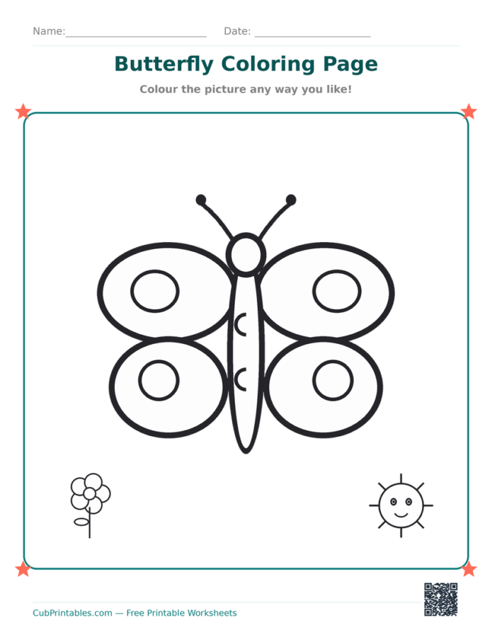 Butterfly Coloring Page