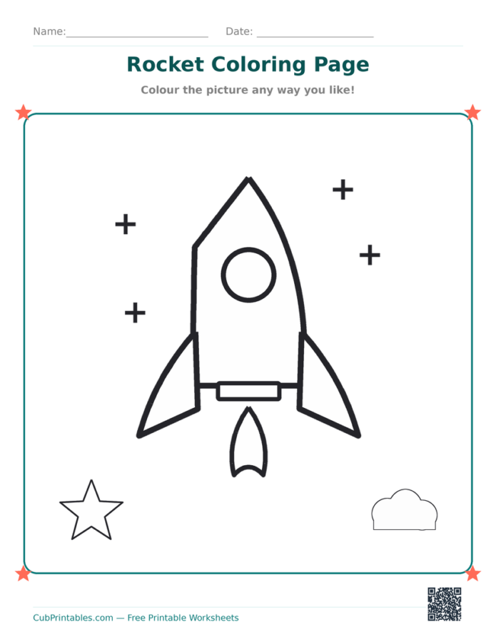 Rocket Coloring Page