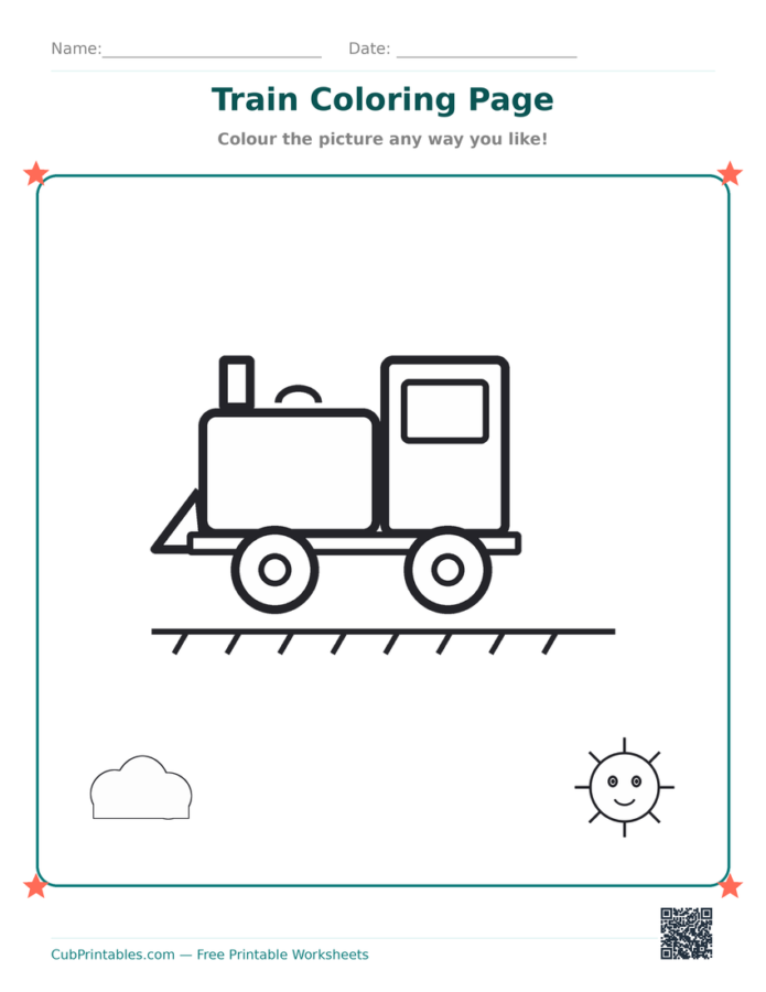 Train Coloring Page