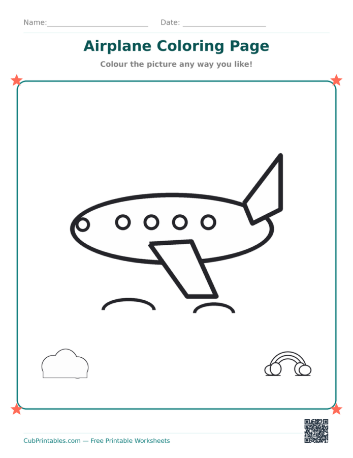 Airplane Coloring Page