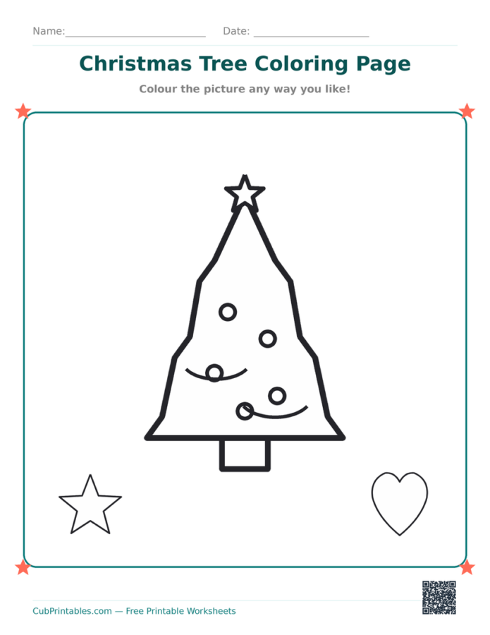 Christmas Tree Coloring Page