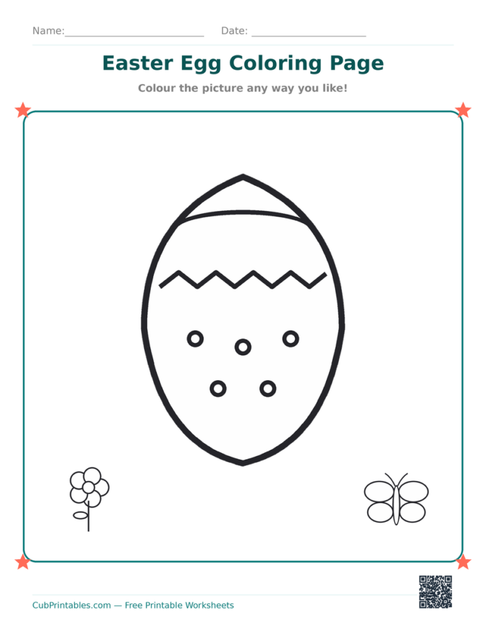 Easter Egg Coloring Page